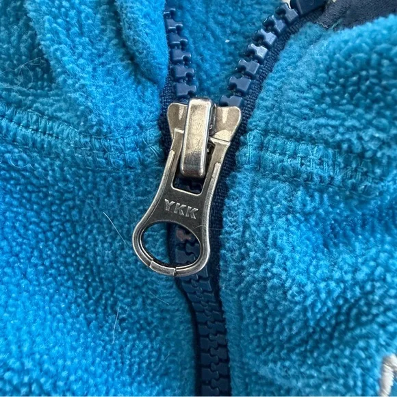 The North Face Baby Bright Blue Fleece Zip Up Hoodie size 6-12 months - Picture 3 of 7